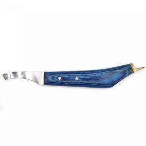 Cuchillo de pezuña de hoja de acero inoxidable J2 de la mejor calidad para mascotas Borde de afeitar Mango de madera de un solo borde Instrumento quirúrgico veterinario - Product Image 6