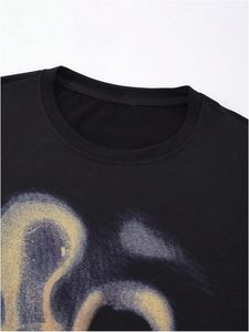 เสื้อยืดผ้าคอตตอนคอกลมสไตล์ฮิปฮอปของผู้ชายวินเทจออกแบบได้ตามต้องการแบบ2025 - Product Image 3