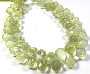 ลูกปัดหยดน้ำตาเหลี่ยมเพชรพลอยเลมอนธรรมชาติขนาด8-11มม. สีเหลือง Briolette อัญมณีหลวมเครื่องประดับ DIY เกรดสูง - Product Image 6