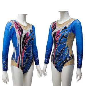 Justaucorps de gymnastique à manches longues en polyester respirant de haute qualité pour adultes, vêtements de danse pour l'entraînement, vente en gros - Product Image 6