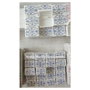 Caja con incrustaciones de mármol de primera clase de pieza moderna antigua de calidad súper dura con brillo Natural de nácar para artículos de regalo de joyería - Product Image 4
