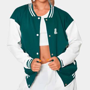 Retailer All OEM ODM Service Long Sleeve Women Varsity Jacket Ladies Cropped Baseball Uniform Varsity Jackets for Winter - Product Image 2