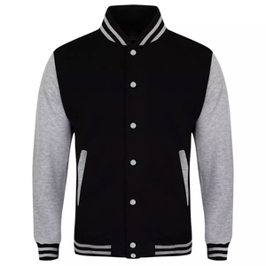 Chaquetas con letras de algodón ecológicas hechas a medida para hombres Varsity & Bomber Styles Tela de cuero Tamaño y color personalizables - Product Image 2