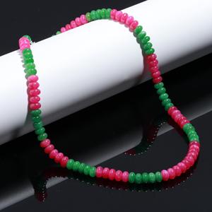 ผู้ขายที่ดีที่สุดหยกสีเขียวและสีชมพูร้อนลูกปัดคริสตัลอัญมณีธรรมชาติสร้อยคอลูกปัดสร้อยคอคริสตัลสร้อยคอโอชะสําหรับผู้หญิง - Product Image 3