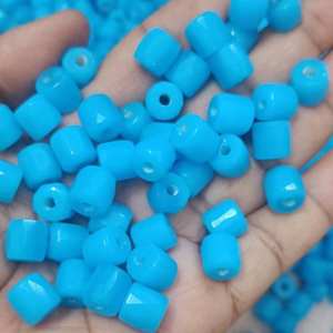 Perles en verre russe facetté bleu sur mesure, lot en vrac pour la fabrication de bijoux africains, perles de commerce, fabrication de colliers, artisanat, fournitures - Product Image 1