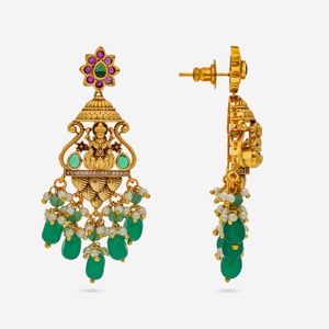 Floral Copper Chandelier <b>Earrings</b> for Wedding Religious Trendy Style <b>Hook</b> Shape Zinc Alloy - Product Image 4