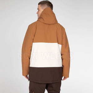 Chaqueta Anorak de Invierno para Hombre con Capucha y Logotipo Frontal, de Secado Rápido, Impermeable, Transpirable, con Colores en Contraste - Product Image 4