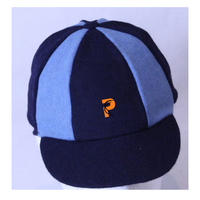 Gorra de Cricket Azul Personalizada con Diseño Profesional, Bordado, 5 Paneles, Estilo Deportivo, Unisex, Correa Ajustable, 100% Algodón