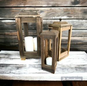 เทียนหอมโคมไฟไม้รูปทรงต่างๆสำหรับตกแต่งบ้านเชิงเทียนพร้อมใช้งานสำหรับการตกแต่งงานปาร์ตี้ - Product Image 4