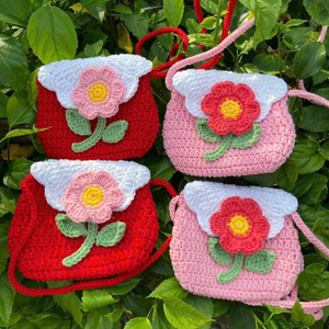 Crochet <b>Bag</b> Women's Crochet Tote <b>Bag</b> <b>Knitted</b> Shoulder Crossbody Handbags Cute Crocheted <b>Bag</b> for Girls OEM Made in Vietnam - Product Image 1