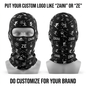 ZAINI ZI-0020 Cagoule imperméable pour enfants en Spandex/Polyester, masque facial multi-panneaux avec logo imprimé par transfert thermique, pour usage quotidien en extérieur - Product Image 3