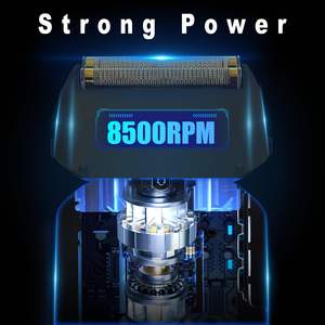 Rasoir électrique rotatif étanche IPX7 pour homme, tondeuse à barbe et cheveux sans fil avec fonction lavable - Product Image 1