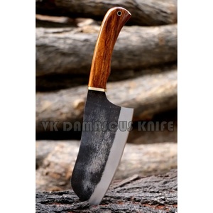 Couteau de chef personnalisé fait main en acier au carbone de 10 pouces avec étui en cuir unique, manche élégant, personnalisable, pris en charge - Product Image 5