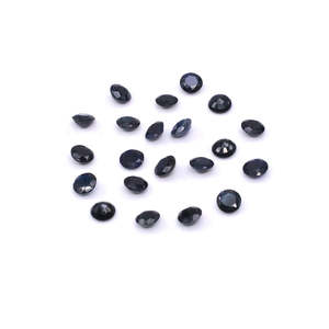 Saphir bleu naturel non traité, rondes calibrées de 5 mm et 6 mm, pierres précieuses taillées en ovale brillant, matériau opale aigue-marine, hauteur de l'article 8 mm - Product Image 4