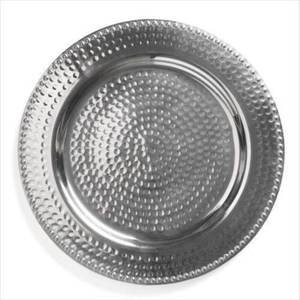 Assiette de présentation en métal personnalisée, excellent choix de vaisselle métallique robuste pour la maison et les mariages, plats et assiettes ronds argentés - Product Image 5