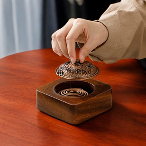 Tradebyd Premium Quality Elegant Wooden Bakhoor Burner Handmade Arabic <b>Incense</b> <b>Holder</b> for Meditation Decor All-Season Use - Product Image 5