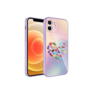Étui de téléphone en silicone dur à motifs de luxe pour iPhone 12, protection anti-empreintes digitales, protection de l'appareil photo, cool INS Oppo A58 C53 - Product Image 1