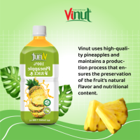 Gecertificeerd Halal voor Klassiek 1L Versgeperst Ananassap Suiker-Vrij 100% Zuiver Fruitpuree 10 Brix Verpakt in Fles
