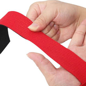 2024 correas de muñeca Unisex personalizadas para gimnasio, muñequera de neopreno para levantamiento de pesas, Material de nailon de cuero y algodón, cinturón de protección con logotipo para Fitness - Product Image 5