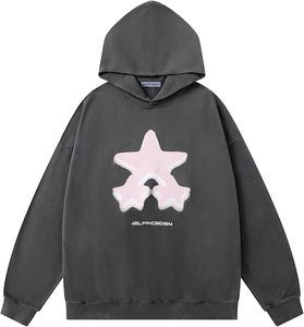 เสื้อฮู้ดดี้ผ้าฝรั่งเศสเทอร์รี่ผสมผ้าฝ้ายคุณภาพสูง น้ำหนักมาก ทรงโอเวอร์ไซส์ สไตล์สปอร์ต  รับสกรีนโลโก้  ย้อมสีพื้น - Product Image 2