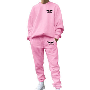 Sweat-shirt de jogging deux pièces pour hommes, poids lourd de haute qualité, logo personnalisé, survêtement d'hiver de grande taille, survêtements longs à bon prix - Product Image 4