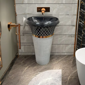 อ่างล้างหน้าหินแกรนิตอินเดียแบบโมเดิร์น ทำด้วยมือ รูปทรงกรวย ทรงลูกบาศก์ ทรงสี่เหลี่ยม ทรงรี สำหรับโรงแรม วิลล่า ห้องน้ำ ขายส่ง - Product Image 1