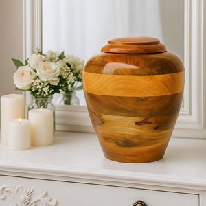 Premium High Quality Urns for Human Ashes Adult Male & Female for Funeral or Home Urns With Natural Finish High Polished Urns - Product Image 1