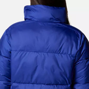 Veste matelassée courte confortable pour femme Clematis Blue OEM, fermeture éclair intégrale, veste à bulles respirante et d'hiver pour femme - Product Image 6