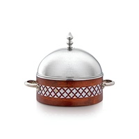 Casseroles en acier inoxydable isolées sous vide à double paroi de style moderne faites à la main avec couvercle moulé Récipients pour réchauffer les aliments