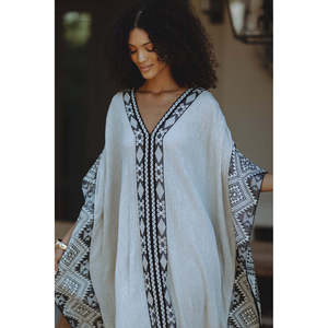 Women's Premium Modest Simple <b>Kaftan</b> <b>Dress</b> Straight Silhouette Relaxed Fit Natural Color Lightweight Velvet Floor-Length - Product Image 2
