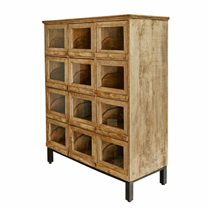 Meubles indiens en bois massif faits à la main Armoire en verre d'acacia et bois de manguier Tailles personnalisées OEM/ODM Armoires de cuisine Usine - Product Image 6