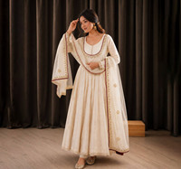 Magnifique robe Anarkali brodée avec des sequins, salwar kameez pour femmes, robe ethnique indienne et pakistanaise, abaya, robe pakistanaise.