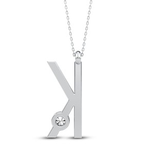 Colgante Personalizado con Letra Mayúscula y Diamante Cultivado en Laboratorio VVS VS EF en Plata de Ley 925 con Acabado en Oro, Alfabeto Minimalista - Product Image 2