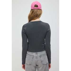 Camiseta de Manga Larga con Estampado Lavado Ácido - Product Image 5