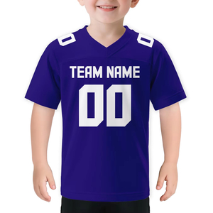 Maillots de football américain à manches courtes personnalisables-Uniformes OEM professionnels avec tissu antibactérien en polyester 100% - Product Image 1