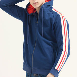 Sweat à capuche en molleton de coton lourd 100% pour hommes solide rouge à l'intérieur du capuchon fermeture éclair bases d'impression numérique pour la saison d'hiver - Product Image 1