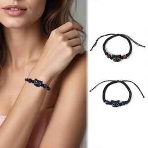 <span class=keywords><strong>สร้อย</strong></span><span class=keywords><strong>ข้อ</strong></span><span class=keywords><strong>มือ</strong></span>แมวน่ารักแบบปรับได้สำหรับเด็ก ทำจากไม้เทียมถักประดับคริสตัล เครื่องประดับแฟชั่น ของขวัญ ของชำร่วยงานปาร์ตี้ เครื่องประดับแต่งตัว - Product Image 2