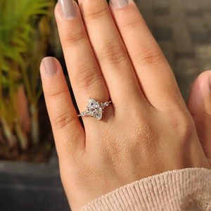 Anillo de Compromiso y Matrimonio de Oro Amarillo de 14k con Engaste Muse y Diamante Cultivado en Laboratorio de 2.00CT, Certificado IGI, Regalo Étnico - Product Image 6