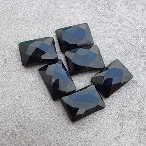 Verificador de forma rectangular de ónix negro natural, corte trasero plano, calibrado AAA +, piedras preciosas al por mayor de calidad, todos los tamaños disponibles - Product Image 3