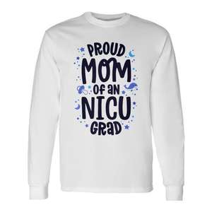 T-shirt à manches longues « Fier(e) maman d'un(e) diplômé(e) de la soins intensifs néonatals » – Cadeau promotionnel pour les parents de diplômés de la soins intensifs néonatals - Product Image 1