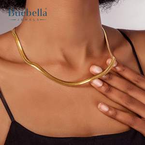 Gran oferta de collar de cadena de espiga de 5mm chapado en oro de 18 quilates de plata 925 para hombre para mujer - Product Image 1