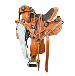 Selle de trail western de haute qualité, très vendue, en cuir, pour la course de barils, vente en gros, selle de trail personnalisée pour l'équitation - Product Image 2