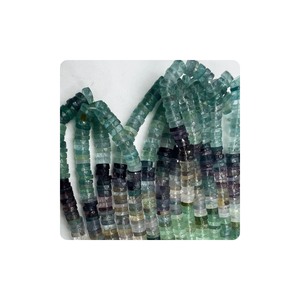 Perles de pierre Heishi à facettes multi-fluorite naturelle 8-10mm 14 pouces Strand Tier Shape Premium Gemstone Bulk Supply Jewelry Making - Product Image 5