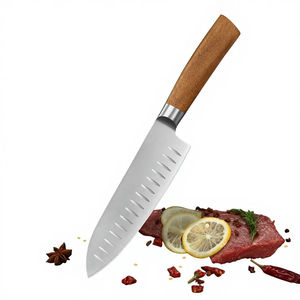 Cuchillo de cocina Lucky Time Series Red Bean, estilo americano, de 7 pulgadas, con mango de madera de acacia y hoja de acero inoxidable, para chef, sashimi y cocina. - Product Image 6