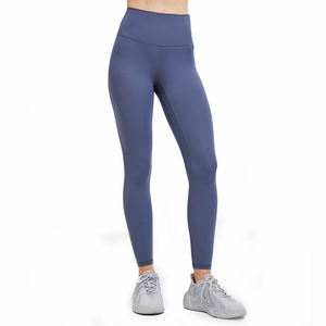 Promotional <b>Women's</b> Gym <b>Leggings</b> Silk Casual Low MOQ Custom Printing Waist Active Running Yoga Fitness Seamless Plain Leg Design - Product Image 3