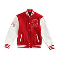 Fabricant OEM Veste universitaire de haute qualité pour hommes, manches en cuir avec broderie en chenille, veste universitaire Letterman de baseball personnalisée