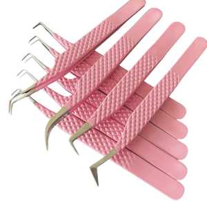 Puntas de Fibra en Forma de L de 45/90 Grados de Marca Privada, Acero Inoxidable, Punta Serrada, Herramientas de Precisión para Extensión de Pestañas - Product Image 3