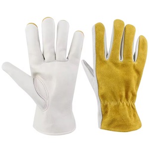 Gants de sécurité en cuir de vache de haute qualité dos élastique rétréci avec protection de la paume de renfort supplémentaire pour les conducteurs - Product Image 2