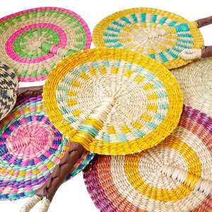 Top Rated Seagrass Wicker <b>Fans</b>, Handmade Bolga <b>Fan</b> Decor for Elegant Home Decoration Wholesale - Product Image 2