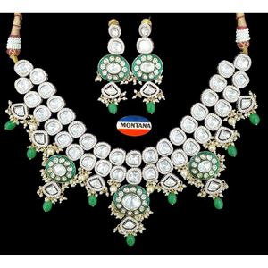 Montana N630สร้อยคออัลลอยด์แบบดั้งเดิมเครื่องประดับชุดเครื่องประดับที่ดีชุบทองทองแดงไข่มุกเพชรสำหรับเป็นของขวัญแต่งงานชุดเครื่องประดับแฟชั่น - Product Image 4